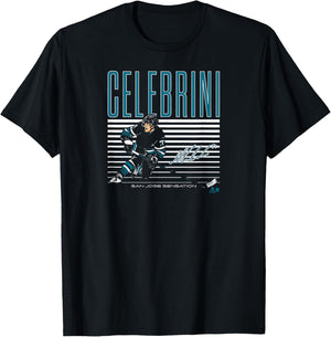 Macklin Celebrini - San Jose Sensation - San Jose Hockey T-Shirt - T-Shirt | Black