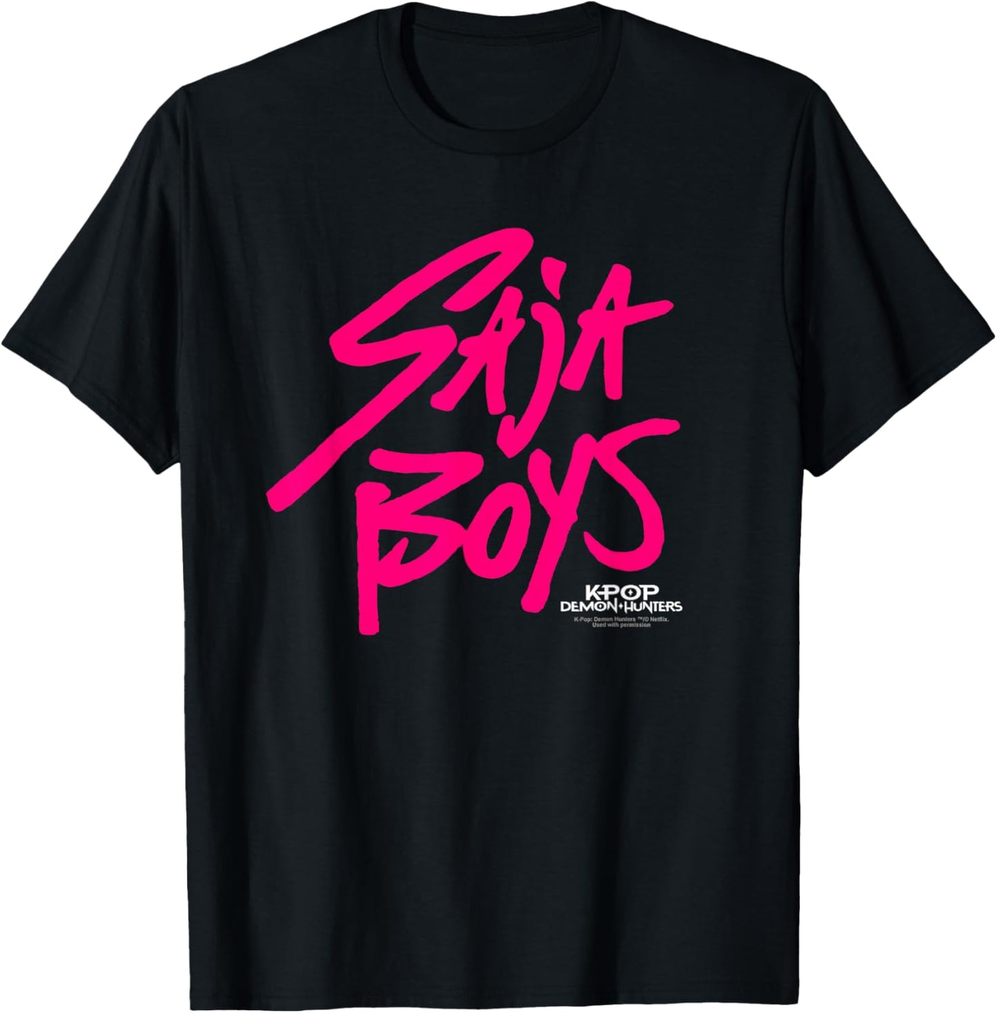 KPop Demon Hunters Saja Boys Logo Offiziell lizenziert T-Shirt - T-Shirt | Black