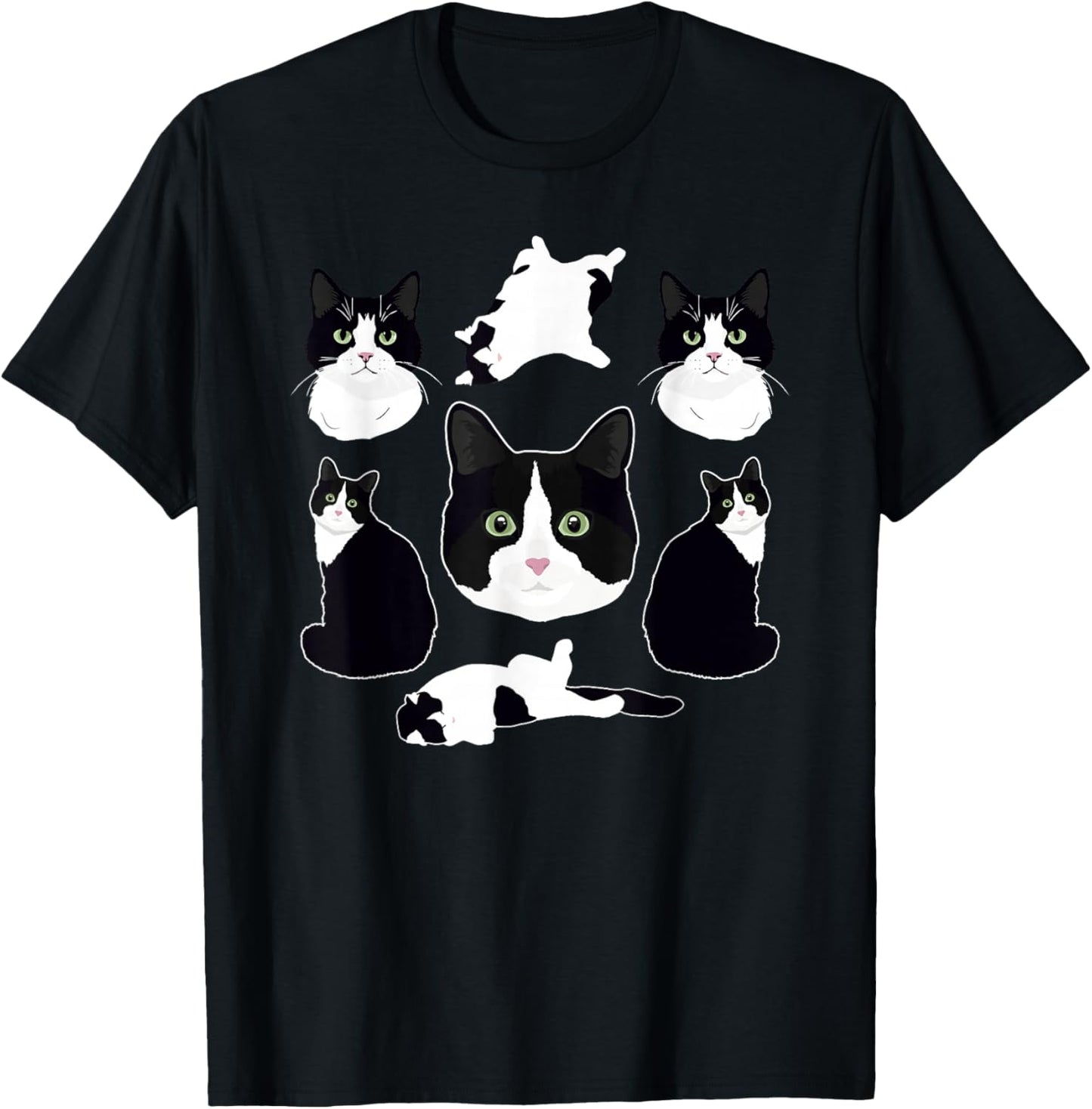 Tuxedo Cat Owner Tuxedo Cat Lover Tuxedo Cat Mom T-Shirt - T-Shirt | Black