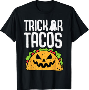 Trick Or Tacos Halloween Mexican Food Costume Men Women Kids T-Shirt - T-Shirt | Black
