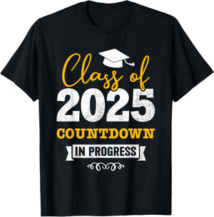 Class of 2025 countdown in progress senior graduate T-Shirt - T-Shirt | Black