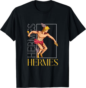 Ancient God Figure - Hermes T-Shirt - T-Shirt | Black