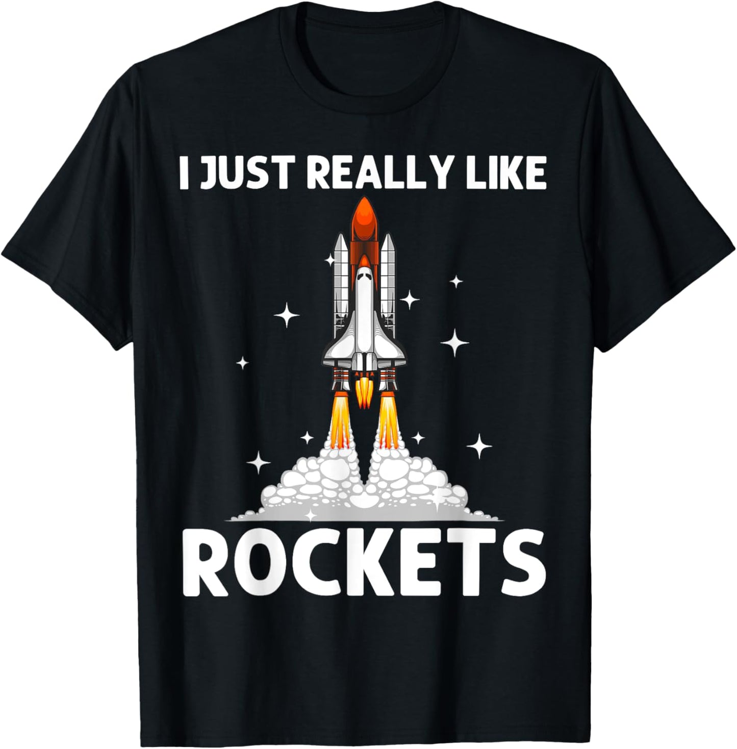 Cool Rocket Design Women Space Rocket Ship Vehicle T-Shirt - T-Shirt | Black