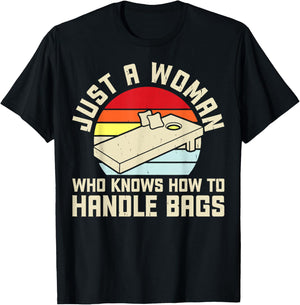 Cornhole Design Corn Hole Players Funny Cornhole T-Shirt - T-Shirt | Black
