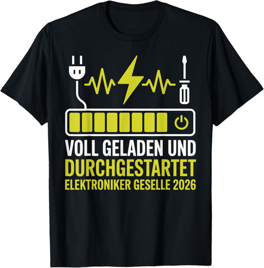 2026 for Electricians Training Passed Companion Test T-Shirt - T-Shirt | Black