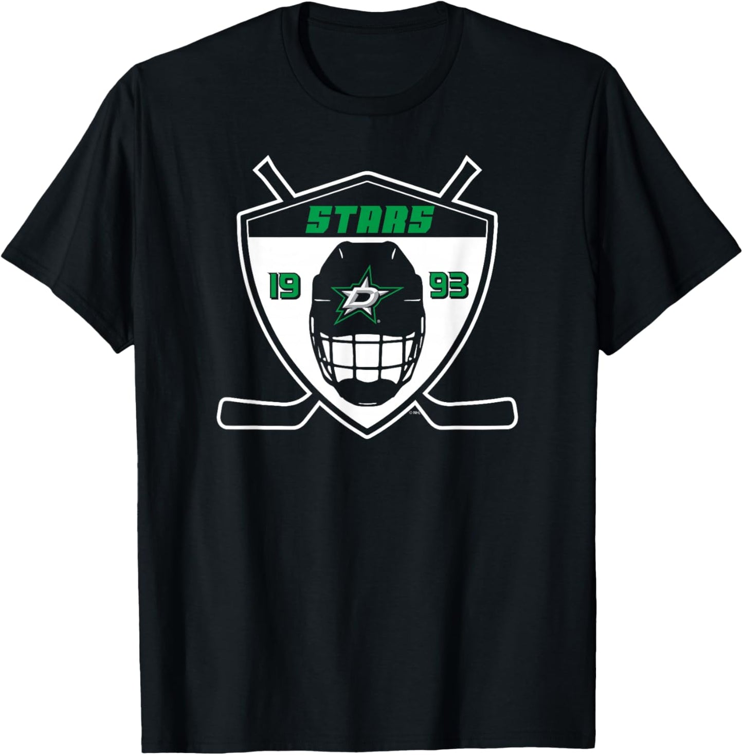 Dallas Stars Shield Black Officially Licensed T-Shirt - T-Shirt | Black