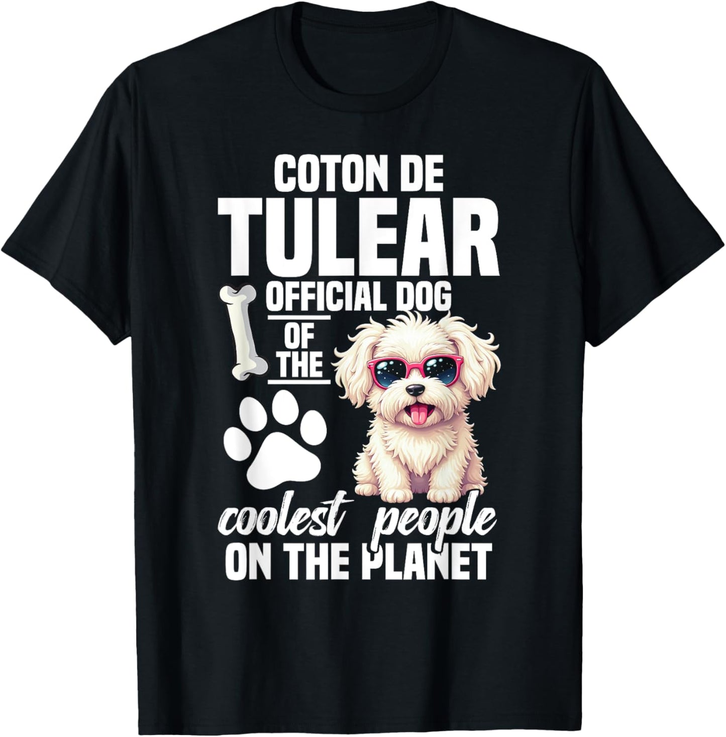 Dog Enthusiast Owner Official Dog Puppy Coton De Tulear T-Shirt - T-Shirt | Black