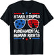 Stars Stripes Fundamental Human Rights T-Shirt - T-Shirt | Black