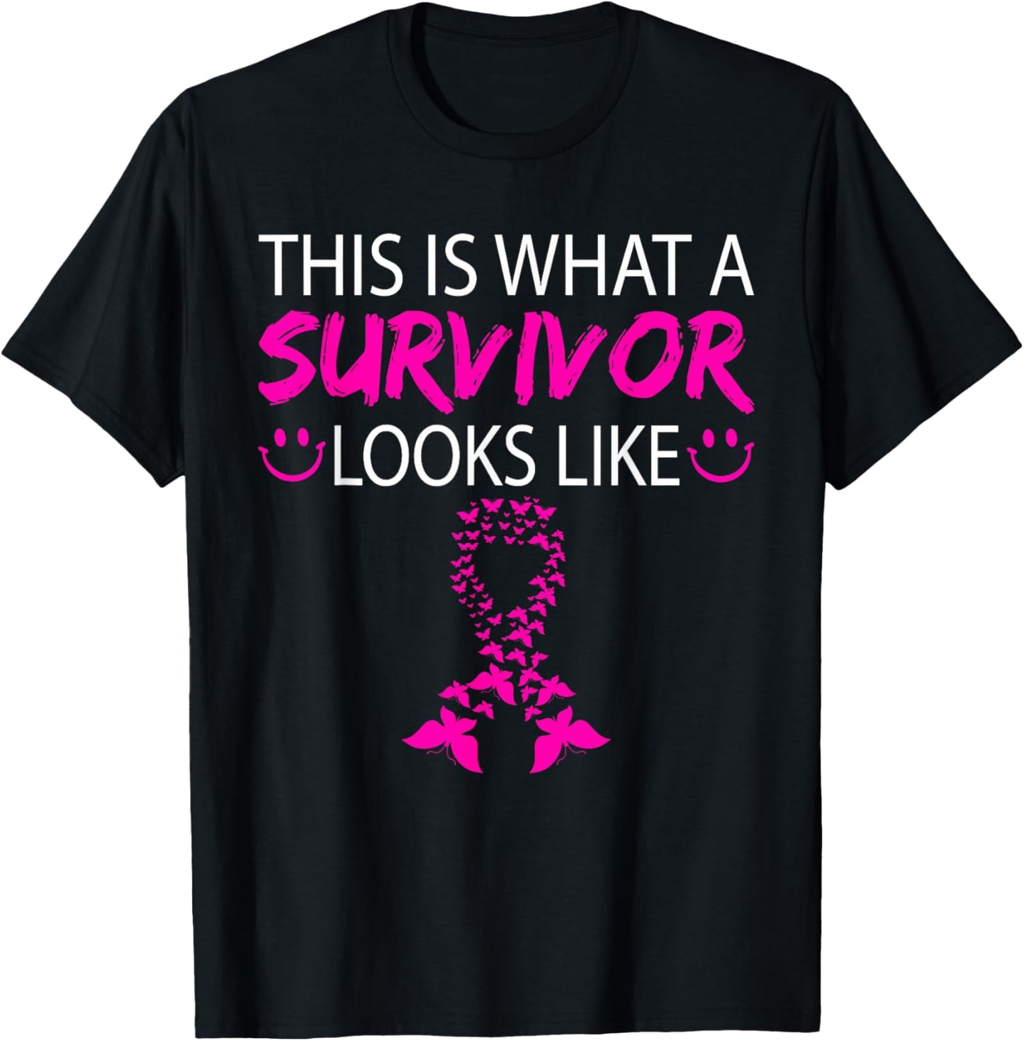 Breast Cancer Awareness Survivor Pink Ribbon Gifts Women T-Shirt - T-Shirt | Black