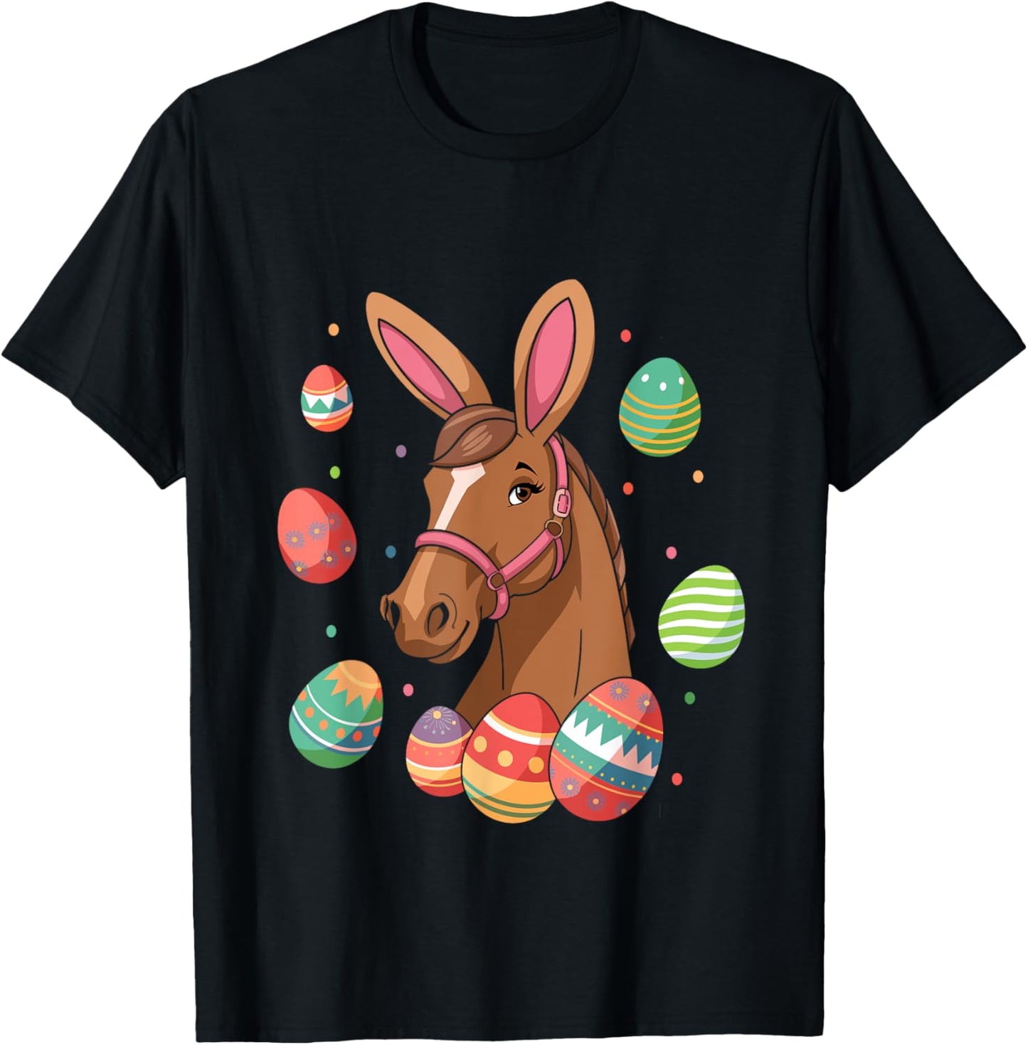 Easter Bunny Horse Easter Day Horse Lover T-Shirt - T-Shirt | Black
