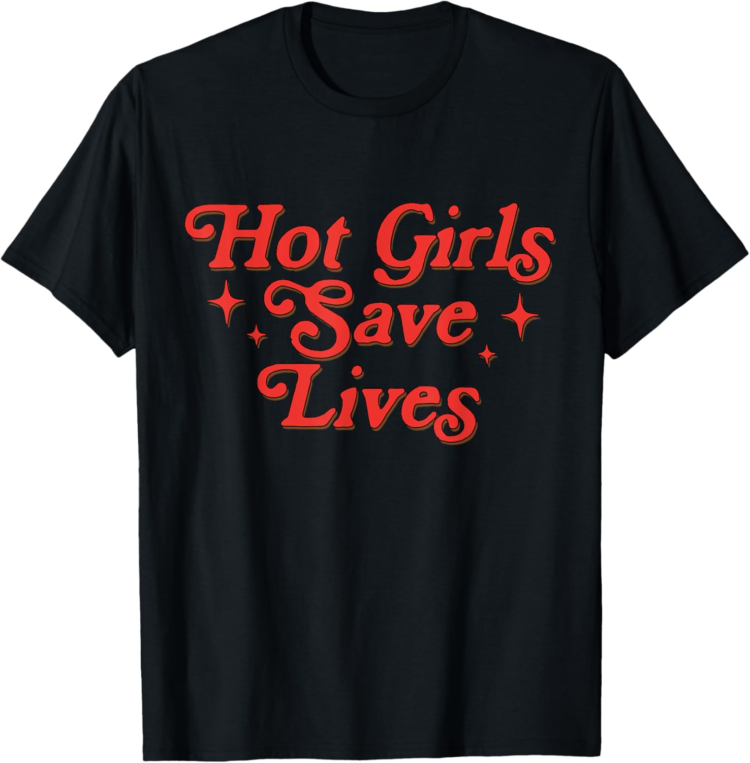 Hot Girls Save Lives Nurse Christmas Nurse Funny Xmas Outfit T-Shirt - T-Shirt | Black