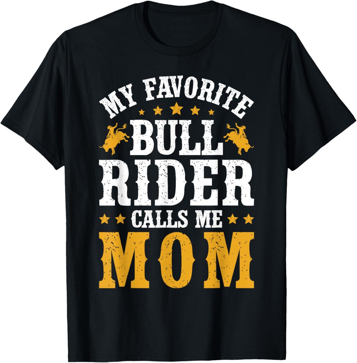 Bull Riding Mom of A Bull Rider Mom Proud Bull Riding Mama T-Shirt - T-Shirt | Black