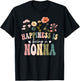 Happiness is Being a Nonna Floral Design Nonna Mother's Day T-Shirt - T-Shirt | Black