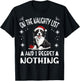 Cute Border Collie Dog Christmas On The Naughty List and I T-Shirt - T-Shirt | Black