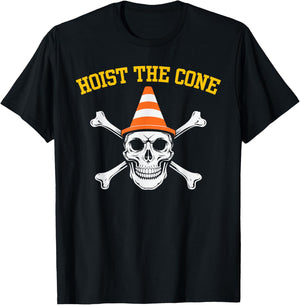 Hoist The Cone Pirates T-Shirt - T-Shirt | Black