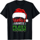 Santa's Favorite Pilates Instructor Funny Christmas T-Shirt - T-Shirt | Black