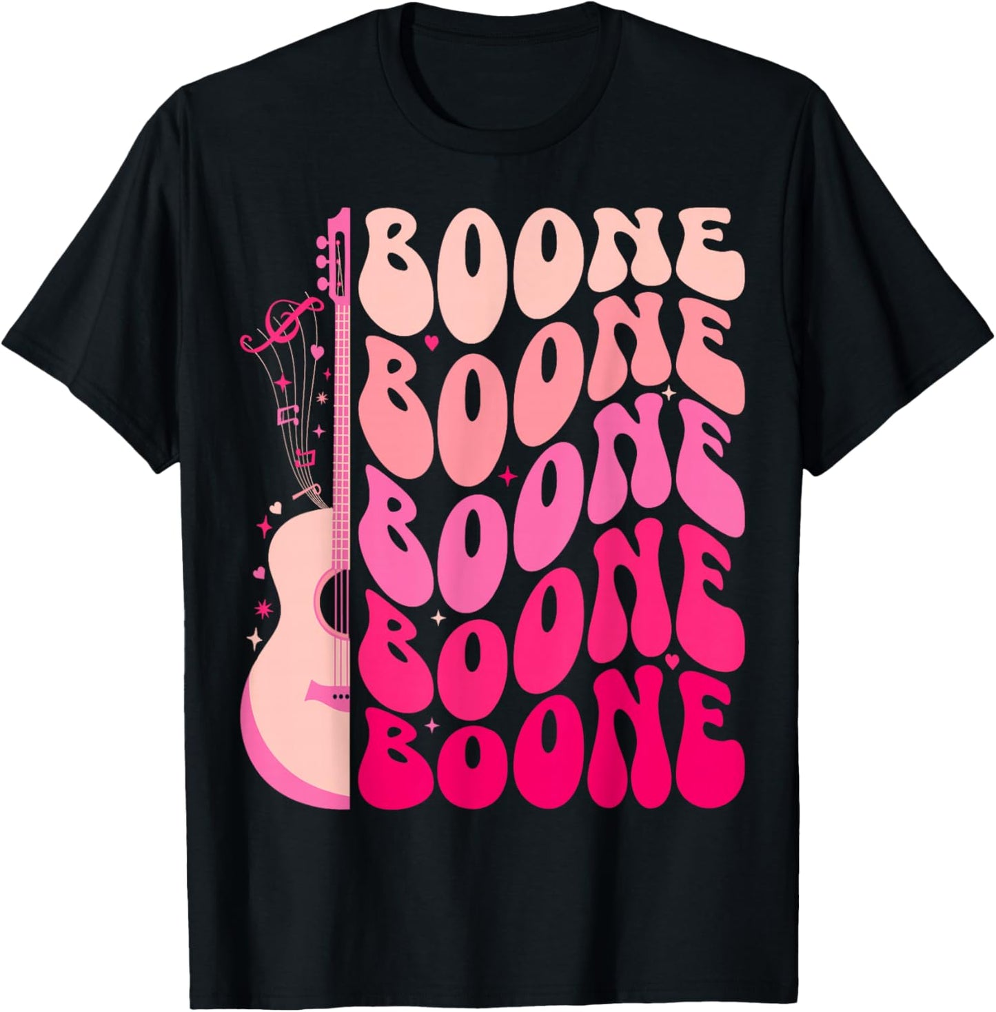 Retro Boone Personalized First Name Boone Groovy 80's T-Shirt - T-Shirt | Black