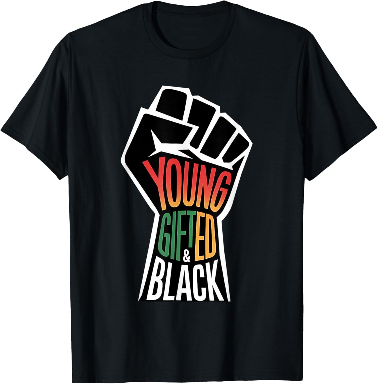 Kids Black History Month Shirt Boys Young Gifted And Black T-Shirt - T-Shirt | Black