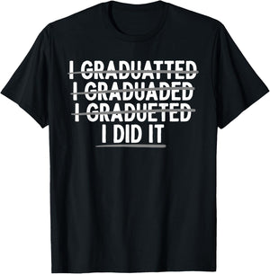 Funny Graduation Art Women College School Graduated T-Shirt - T-Shirt | Black