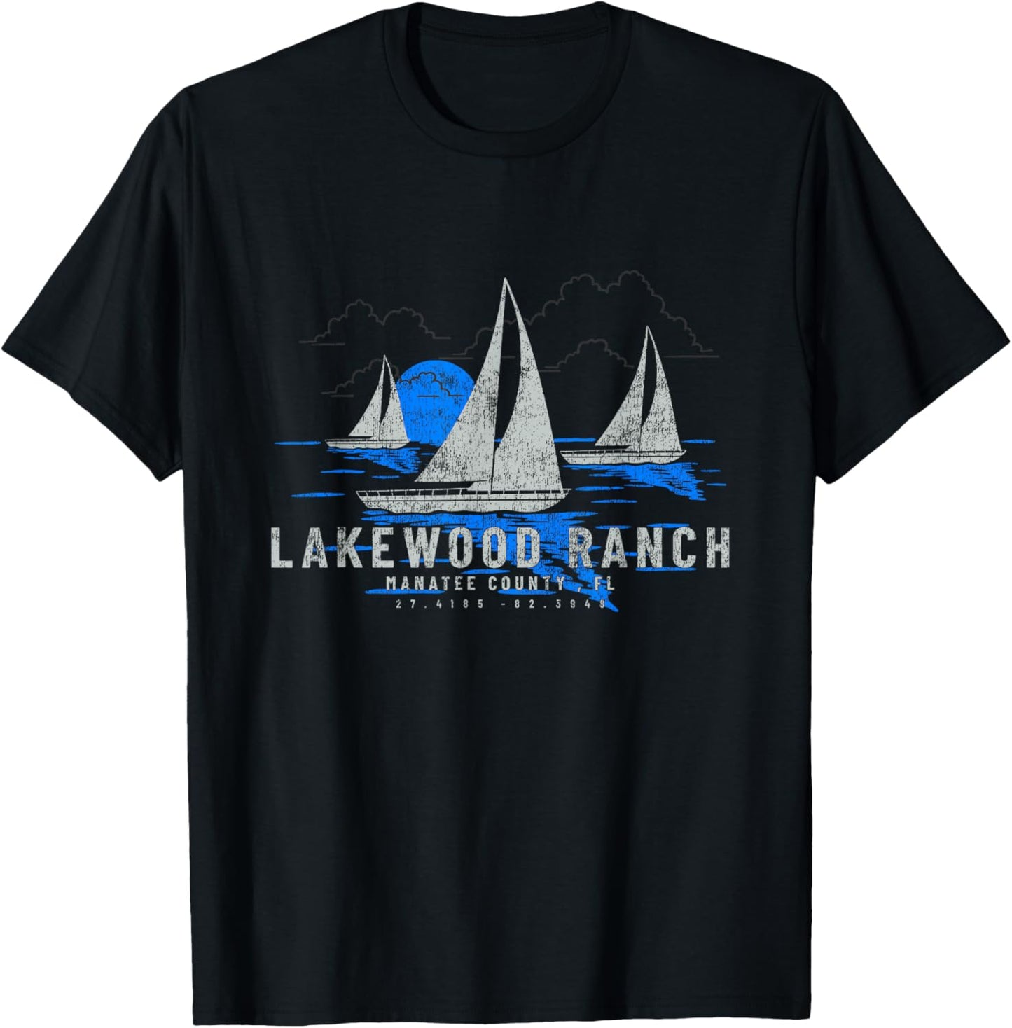 Lakewood Ranch Florida Yachting Souvenir Lakewood Ranch T-Shirt - T-Shirt | Black
