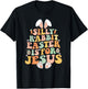Retro Groovy Silly Rabbit Easter Is For Jesus Christian T-Shirt - T-Shirt | Black