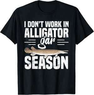 Alligator Fisher Fishing Lure Fisherman Rod Alligator Gar T-Shirt - T-Shirt | Black