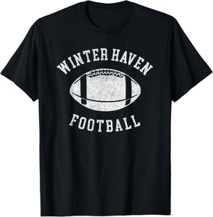 Winter Haven Football Distressed Vintage 80's Throwback T-Shirt - T-Shirt | Black