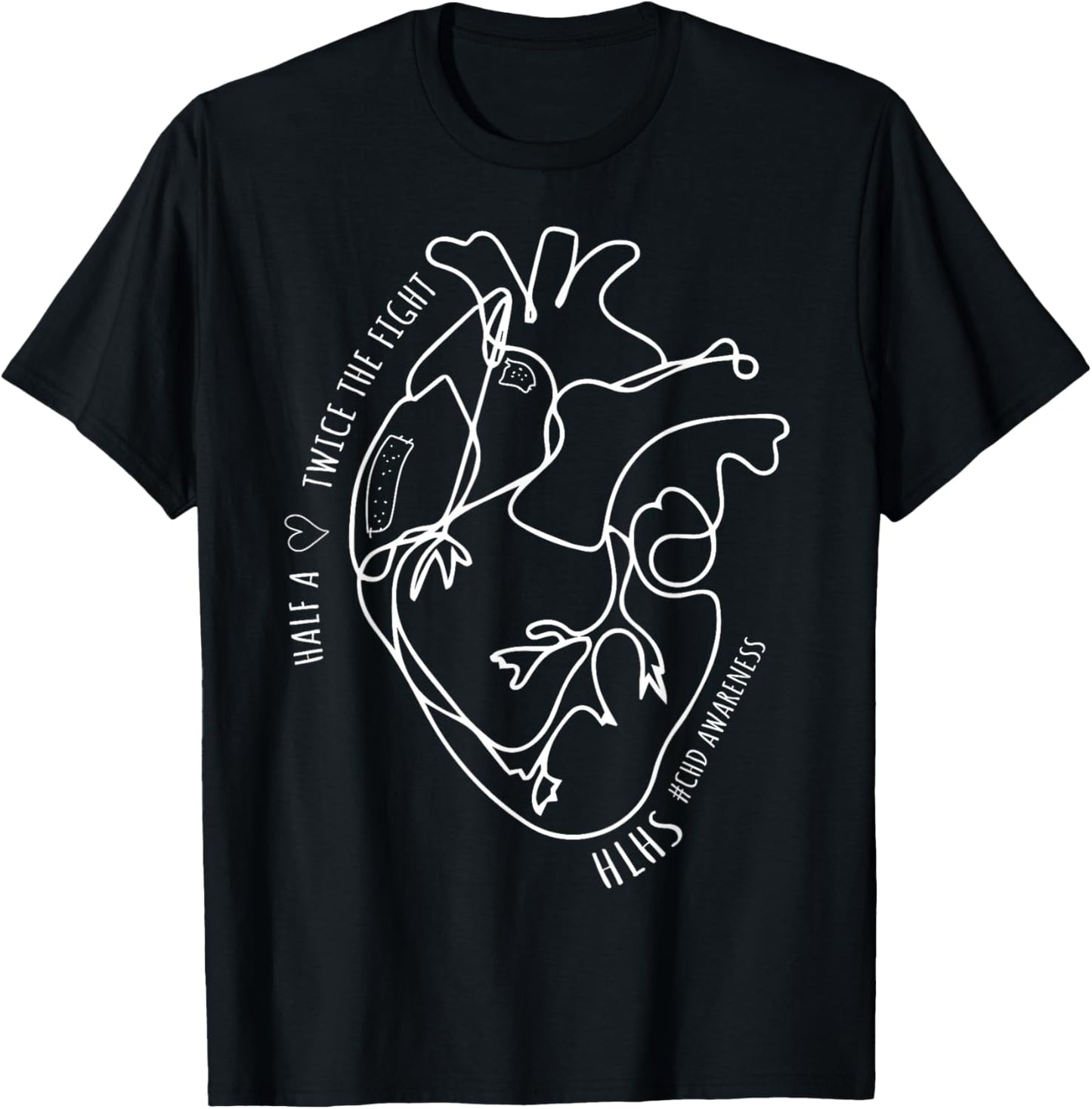 A Heart Warrior CHD Awareness Congenital Disease HLHS T-Shirt - T-Shirt | Black