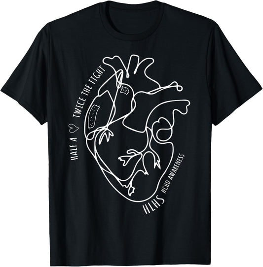 A Heart Warrior CHD Awareness Congenital Disease HLHS T-Shirt - T-Shirt | Black
