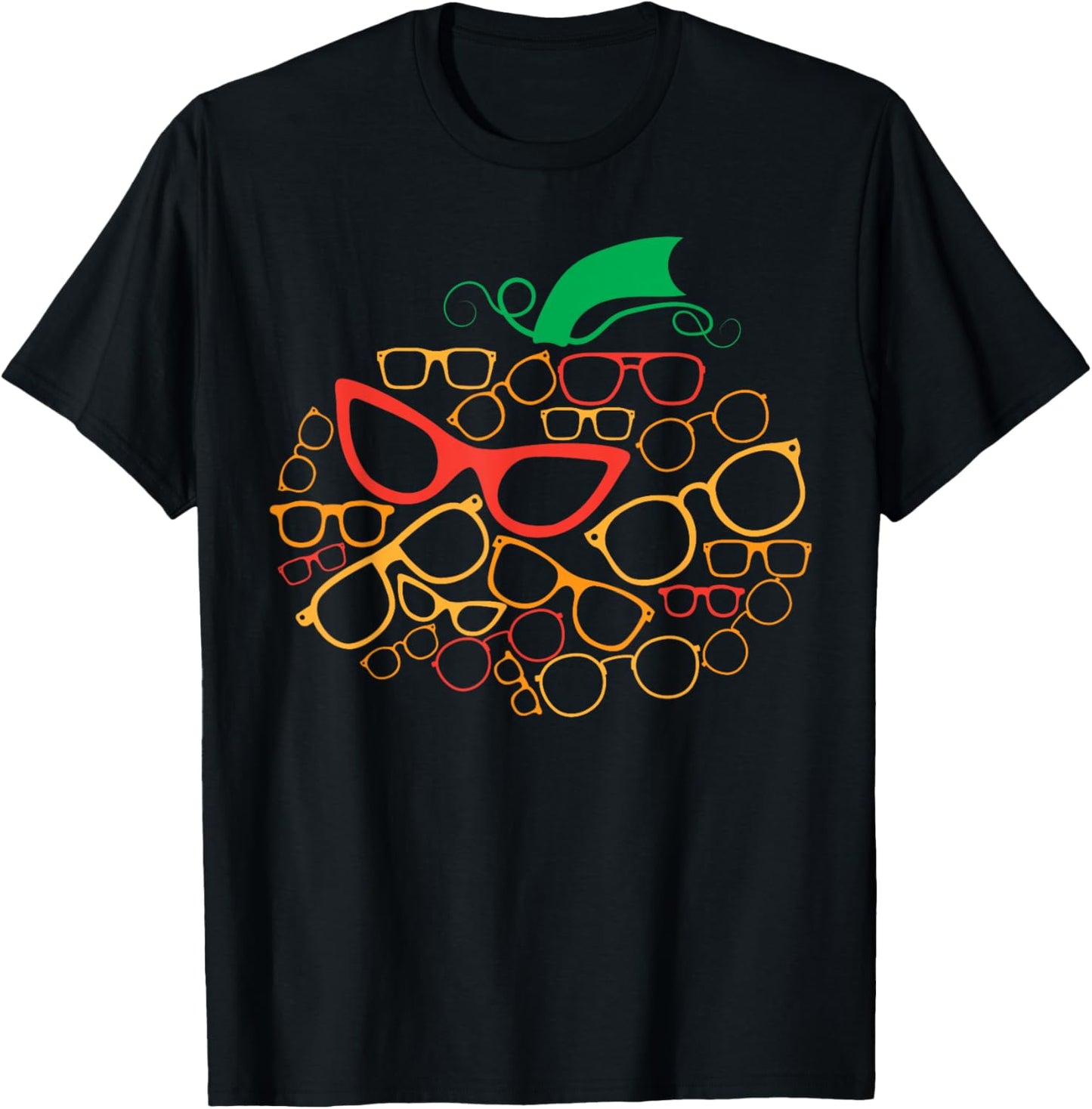 Pumpkin Eye Glasses Optometry Ophthalmologist Optician T-Shirt - T-Shirt | Black