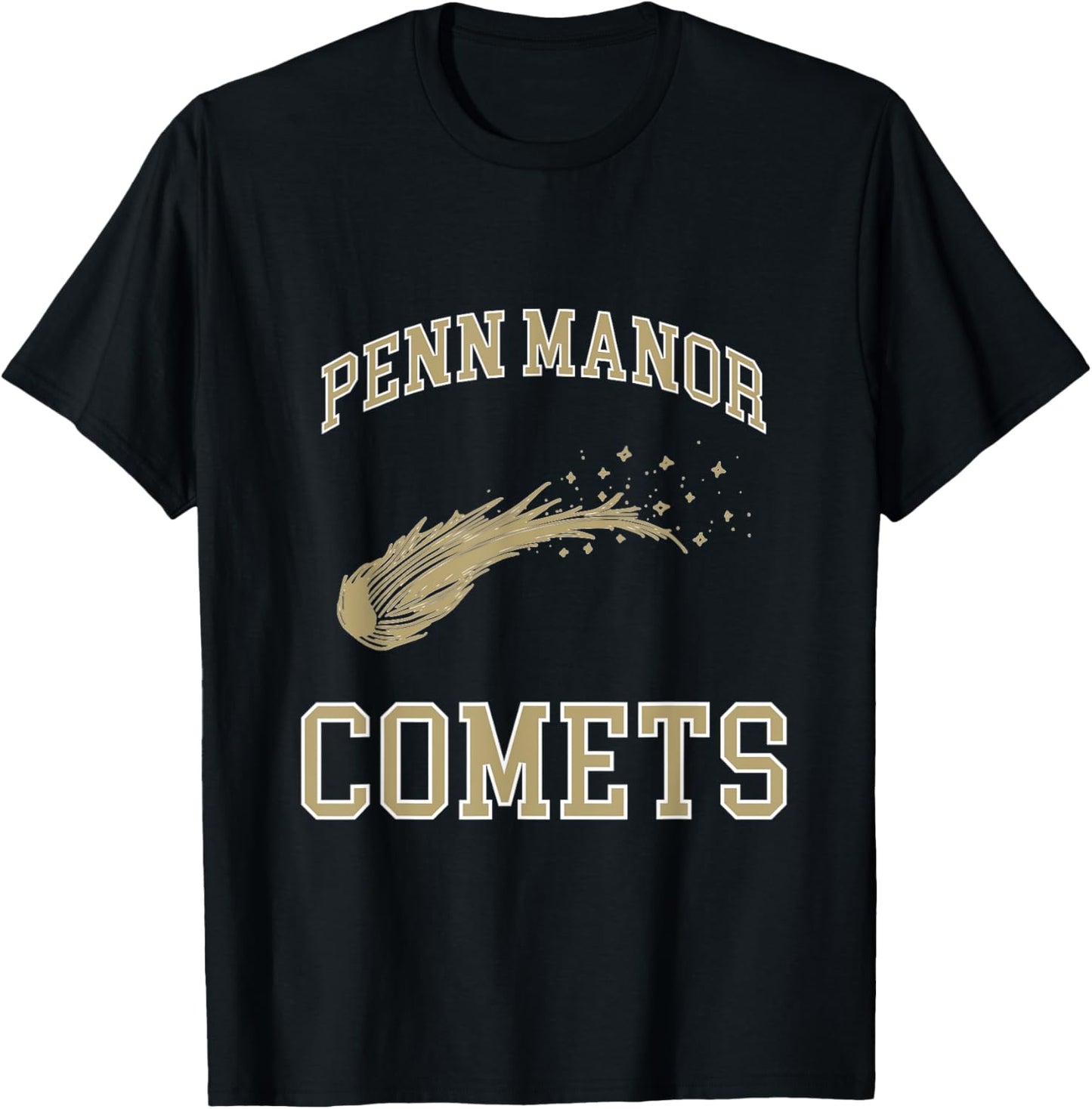 Penn Manor Comets Vintage High School Spirit Wear T-Shirt - T-Shirt | Black
