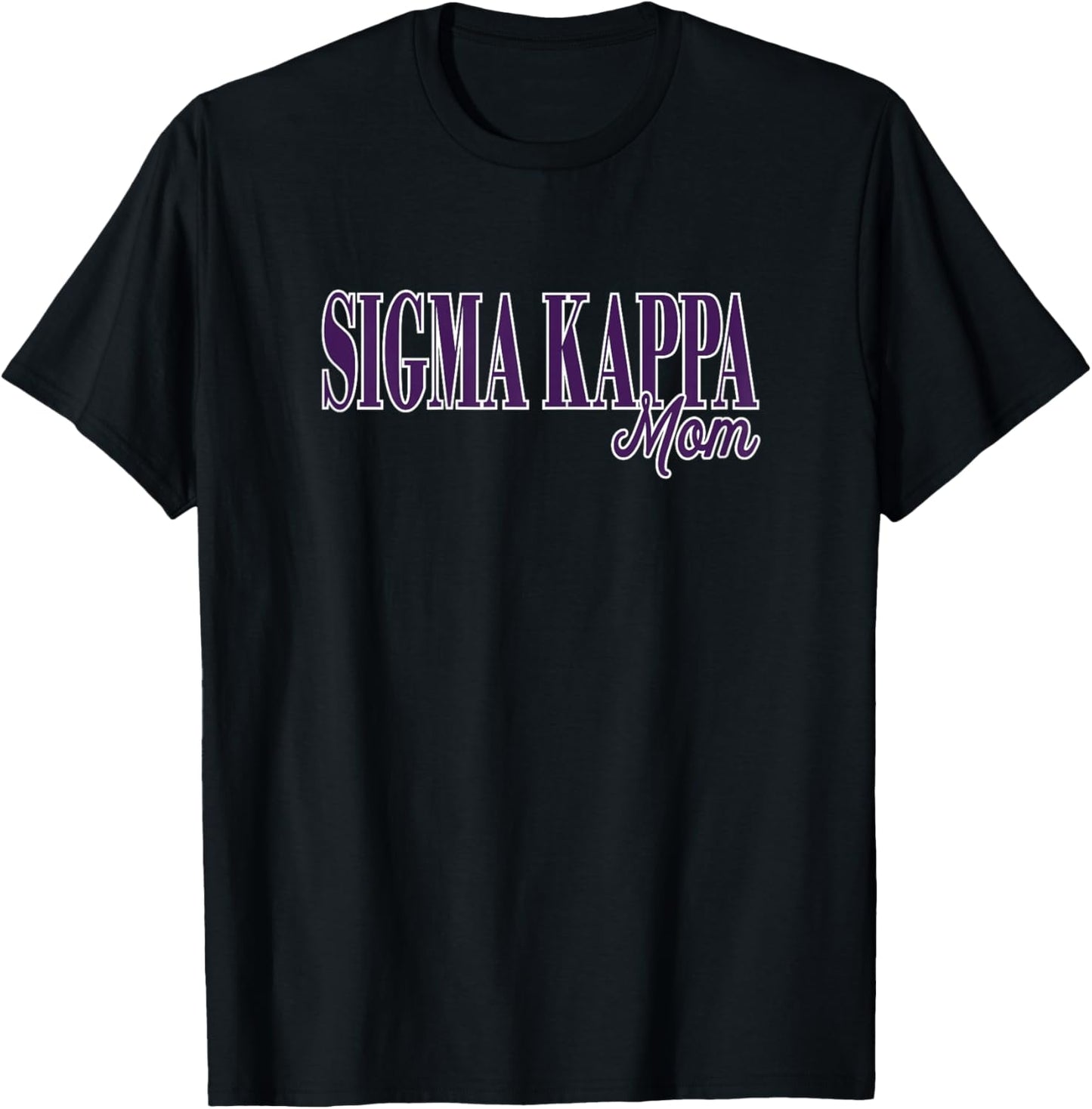 Sigma Kappa Officially Licensed Classic Mom T-Shirt - T-Shirt | Black