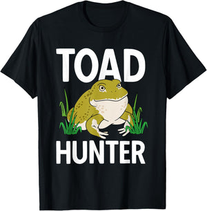 Children's Frog Catcher Toad Frog Hunter Frog T-Shirt - T-Shirt | Black