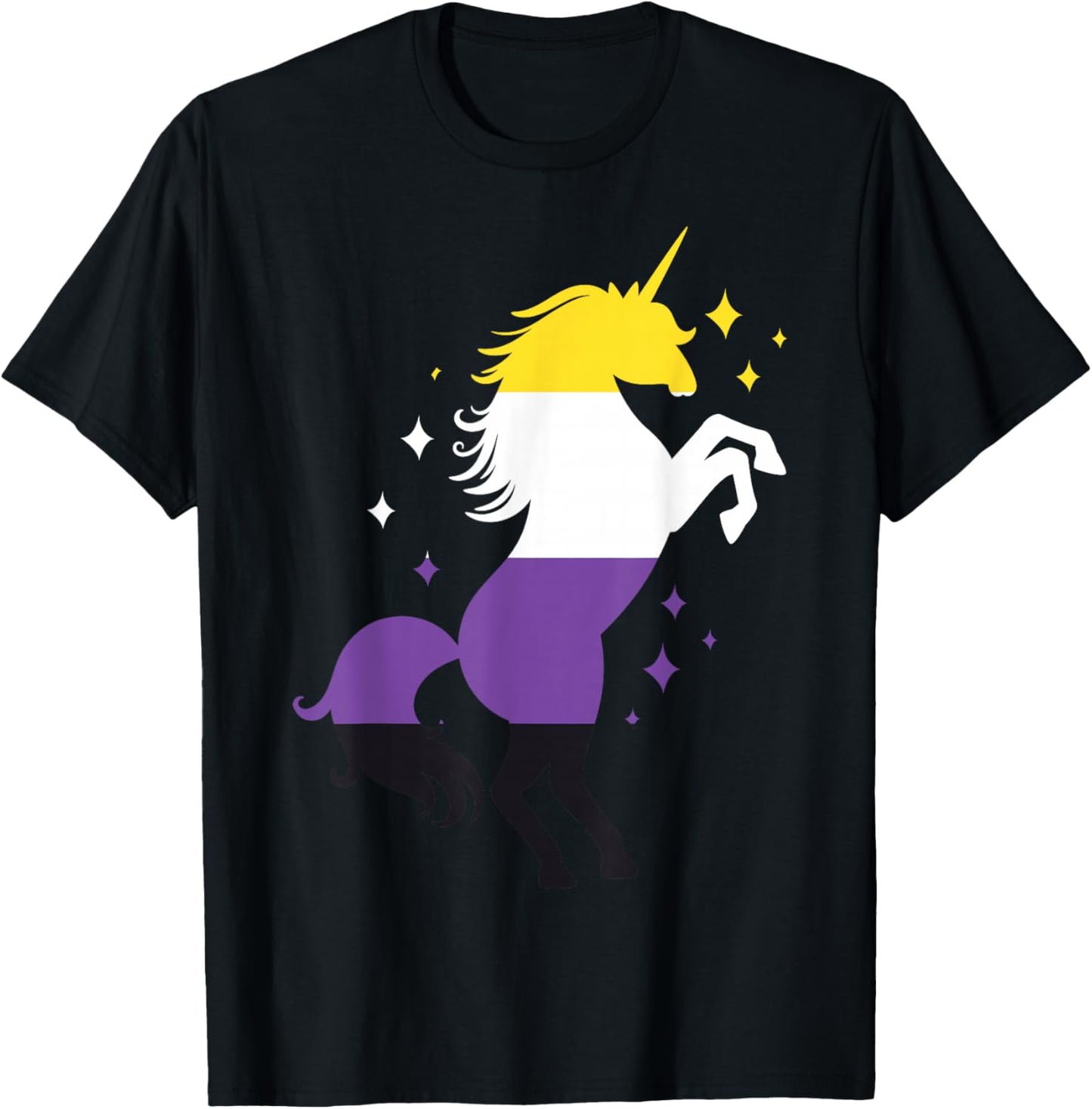 Drapeau Licorne Non Binaire T-Shirt - T-Shirt | Black
