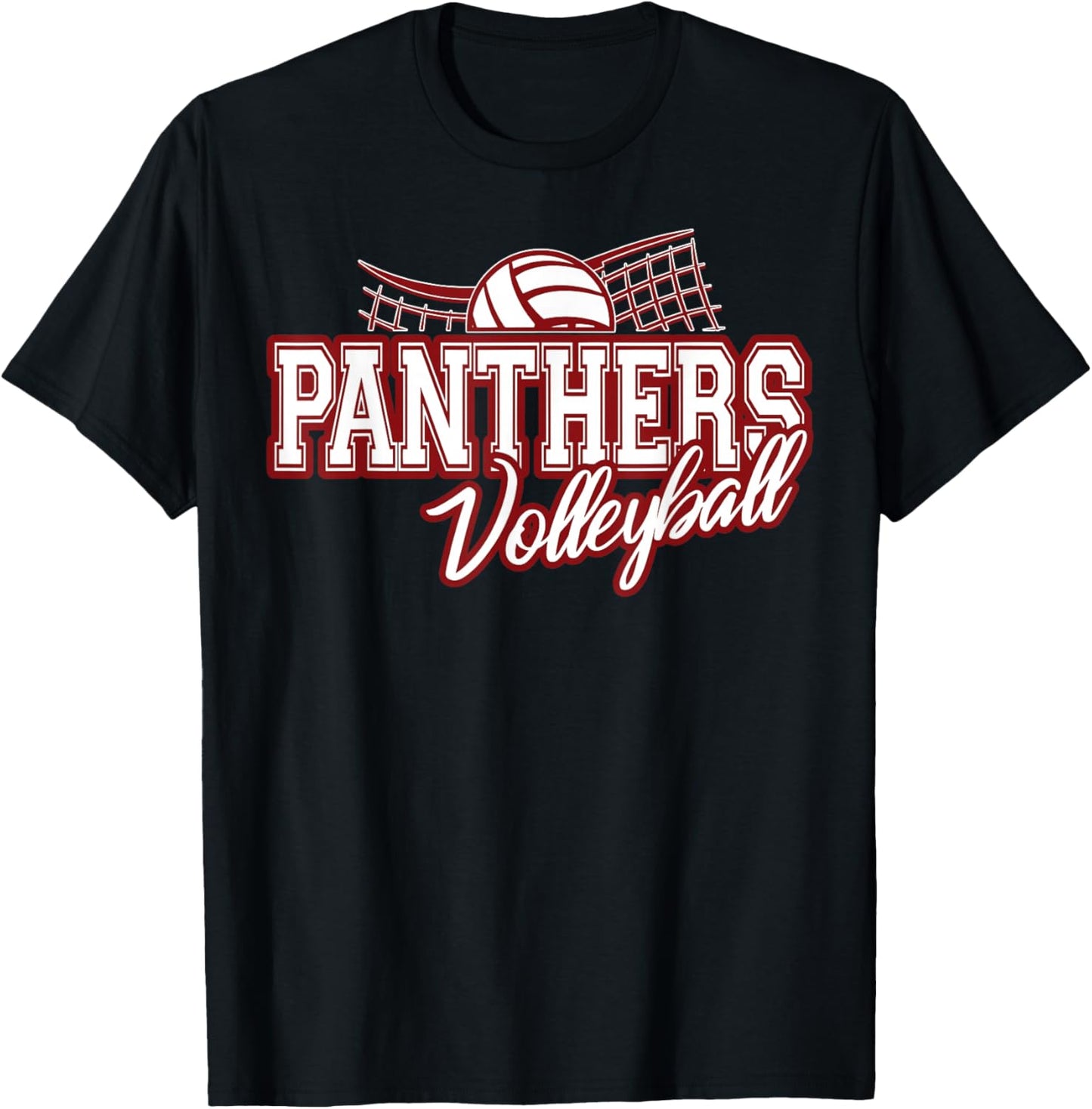 Panthers Volleyball Back to School Spirit M T-Shirt - T-Shirt | Black