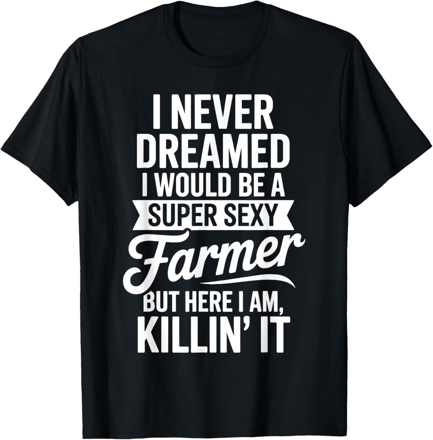 Funny Farmer Design Women Dairy Farmer Tractor Farm T-Shirt - T-Shirt | Black