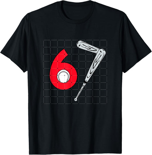 Funny Six Seven Meme Apparel T-Shirt - T-Shirt | Black