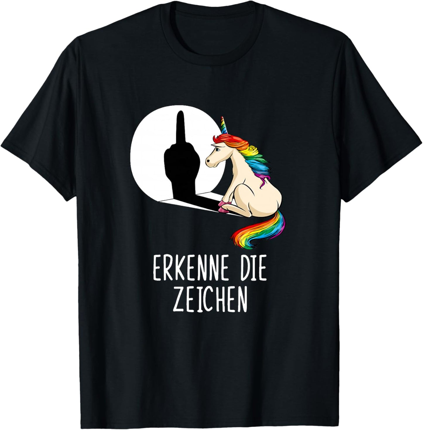 Lustiger Spruch Einhorn Erkenne die Zeichen Premium T-Shirt - T-Shirt | Black