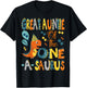 Great Auntie Of The One-A-Saurus 1St Birthday Dinosaur Party T-Shirt - T-Shirt | Black