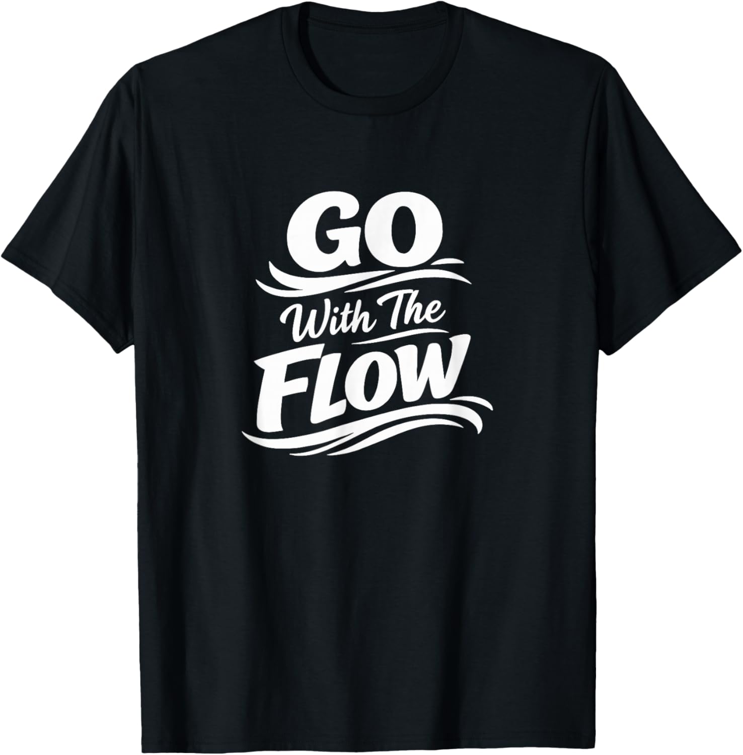 Go with The Flow T-Shirt - T-Shirt | Black