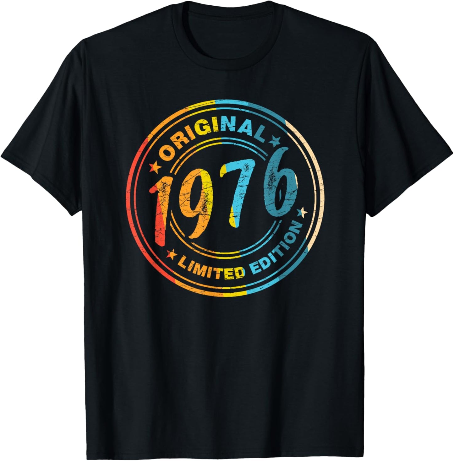 50th Birthday Retro Vintage 1976 Men Women T-Shirt - T-Shirt | Black