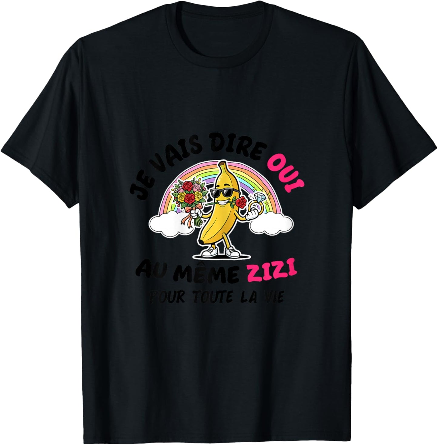 Shirt EVJF Même Zizi pour Toute La Vie Future Mariée T-Shirt - T-Shirt | Black