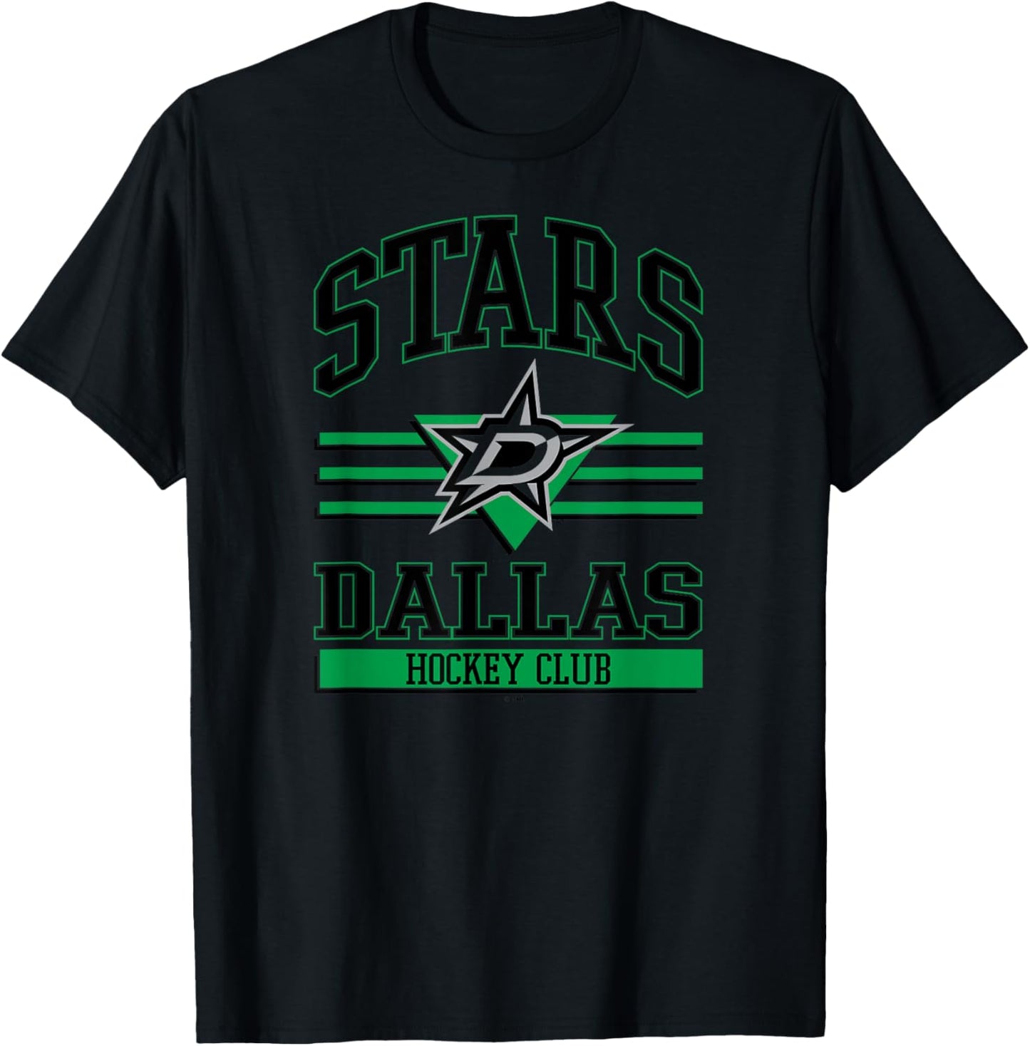 Dallas Stars Hockey Club White Officially Licensed T-Shirt - T-Shirt | Black