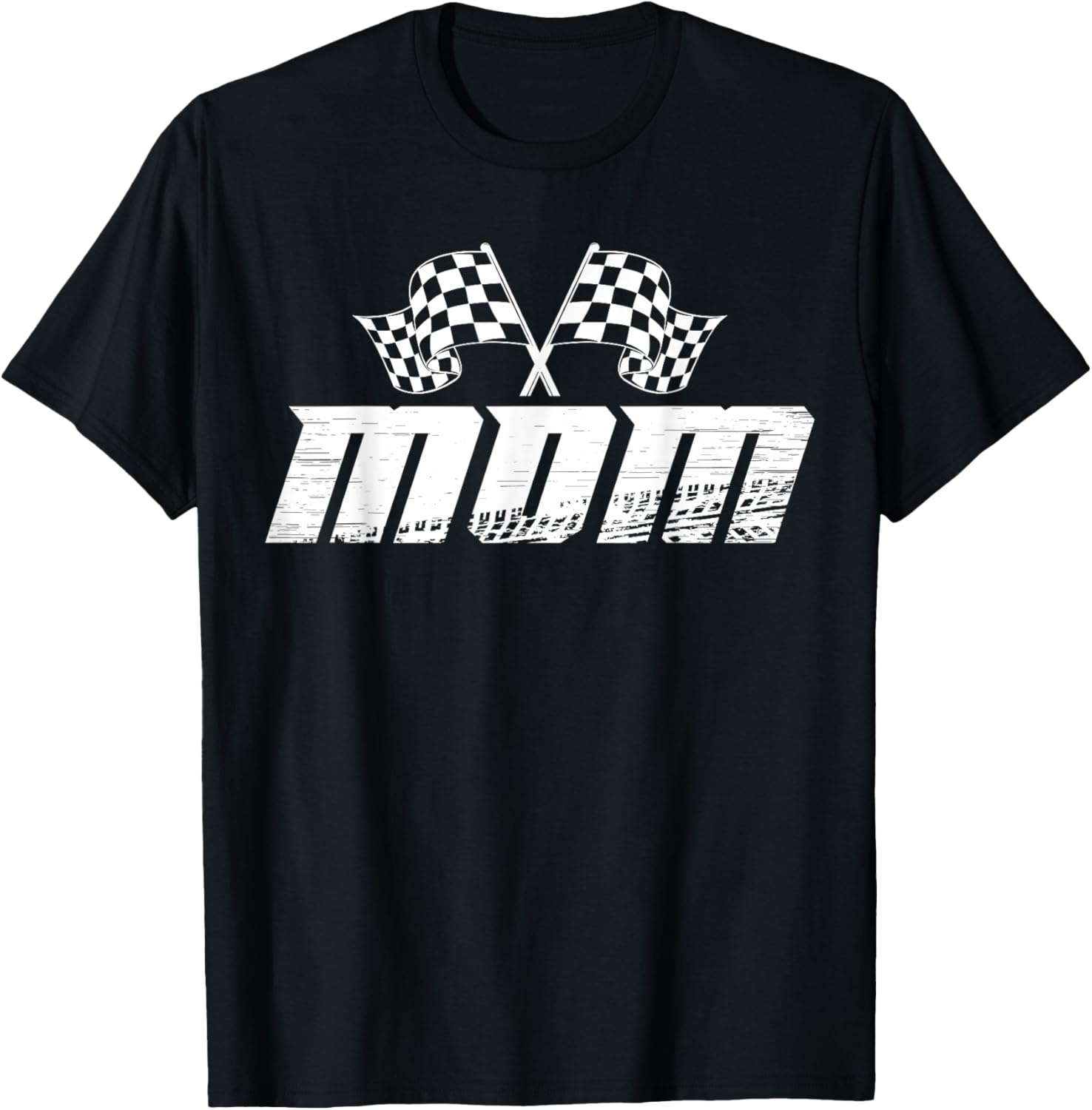 Mom Pit Crew Family Racing Birthday Race Car T-Shirt - T-Shirt | Black