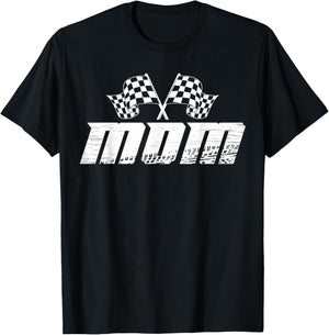 Mom Pit Crew Family Racing Birthday Race Car T-Shirt - T-Shirt | Black