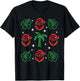 Hawaiian Christmas Hibiscus Palm Trees Mele Kalikimaka T-Shirt - T-Shirt | Black