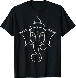 Hindu Ganesha Puja Elephant God India Meditation Yoga Murti T-Shirt - T-Shirt | Black