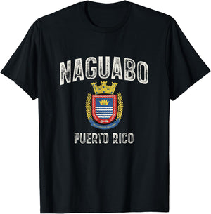 Naguabo City in Puerto Rico, Naguabo Armorial T-Shirt - T-Shirt | Black