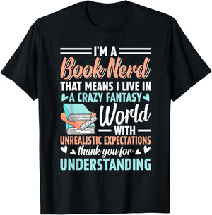 I'm a Book Nerd Funny Bookworm T-Shirt - T-Shirt | Black