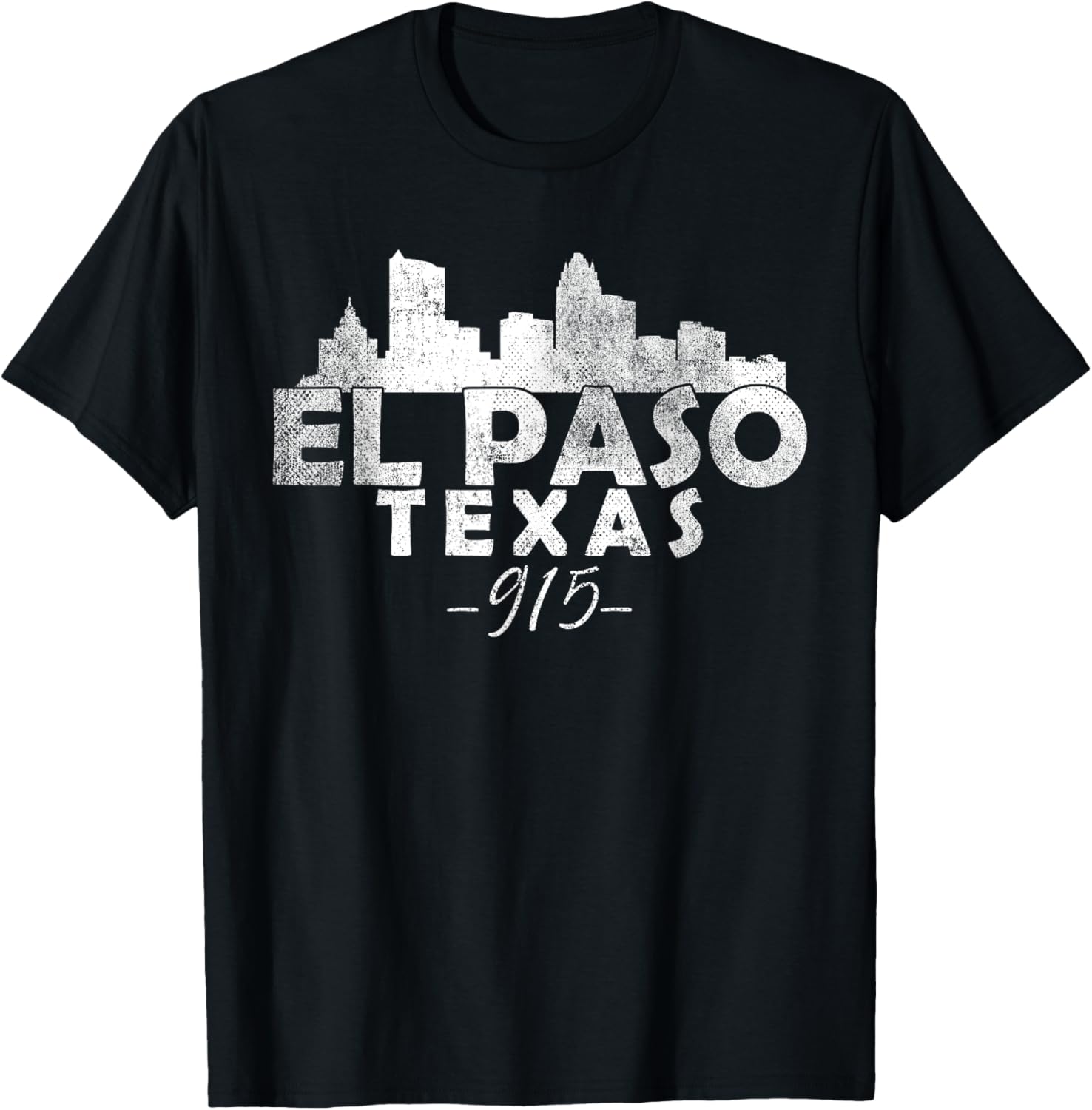 El Paso Texas TX | skyline T-Shirt - T-Shirt | Black